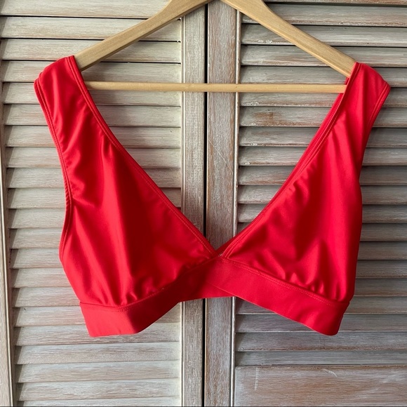 BOOHOO plunge red bikini top size 12 - Picture 2 of 6